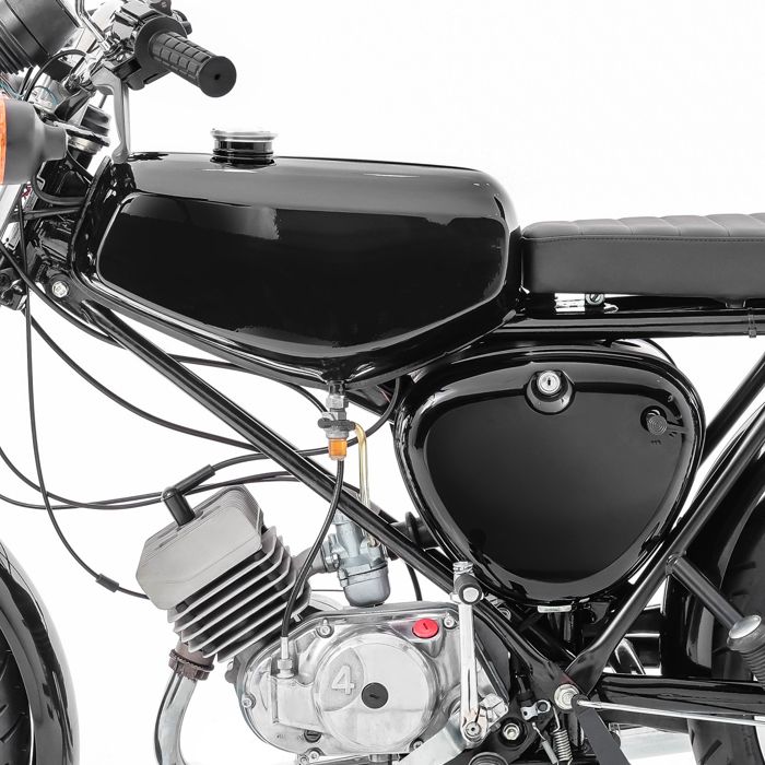 Réservoir d'essence pour Simson S51 / S50 / S70 avec couvercle latéral noir