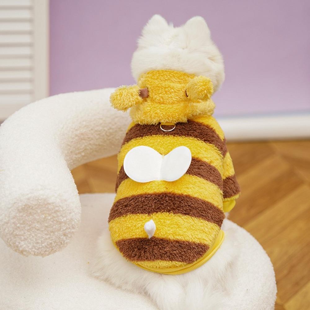 

Jacket Bee Cosplay Hoodies Pet Clothing Material Autumn Winter Warm Cat Supplies Funny Design Warm Coat Dog Supplies Teddy Bear XS