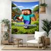 Minecraft Individualizuotas Jūsų Vardas Sienos Dekoras Gobelenas Menas Gyvūnėlio Atminimui Gimtadieniui Vestuvėms Fonas Šeimos Dovana
