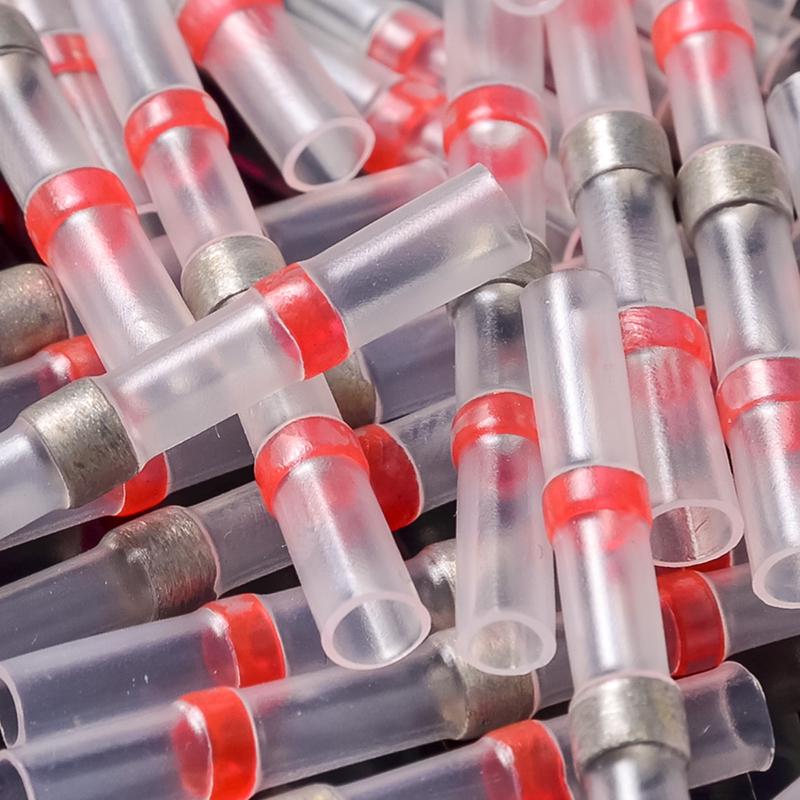 50 buc. Cablu izolat Terminatoare cu manșon lipite Conectori cap la cap termocontractabil Terminale pentru conectori pentru sârmă electrică
