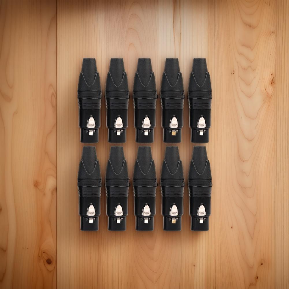 10 sztuk DIY mikrofon XLR 3Pin złącze żeńskie adaptery wtyczek lutowanych