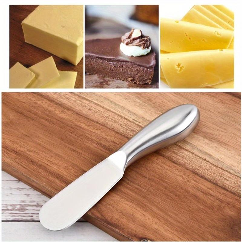1pc Stainless Steel Hollow Handle Cheese Cream Knife, Household Kitchen Baking Tool