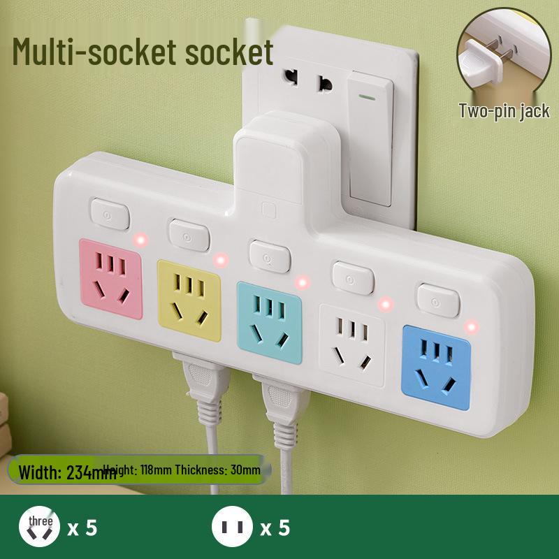 Pure Copper Multi-Function USB Power Strip with Wireless Plug Board