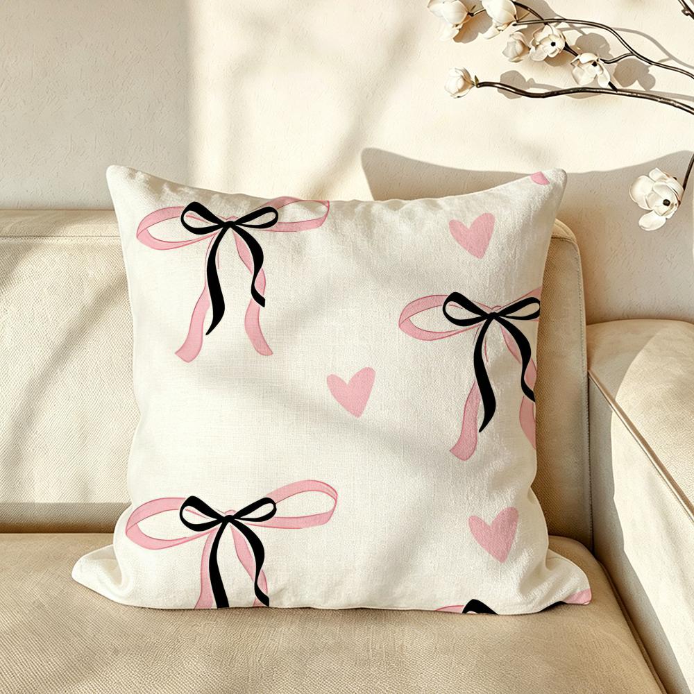 Pattern BBow Cushion Cover Pillow Case Antidustmite Pillowcase Silky Short Plush Sofa Cushion Cover hot