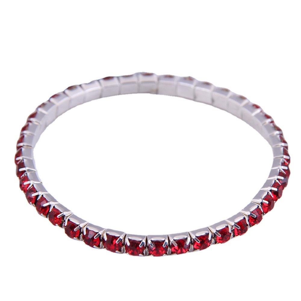 Accessoires, Partyschmuck, Strass-Armband, einreihiges Klauenkettenarmband mit Volldiamanten für Damen