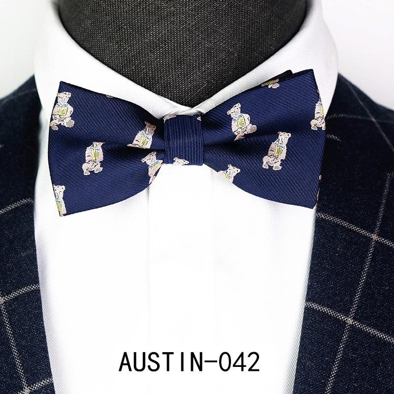 Men's Jacquard Bow Tie & Boutonniere Set for Weddings
