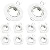 1/10PCS GU10 Round Recessed Spotlights White Downlight Light Mounting Frame with Lamp Holder for MR16 Ceiling Lights Spotlight