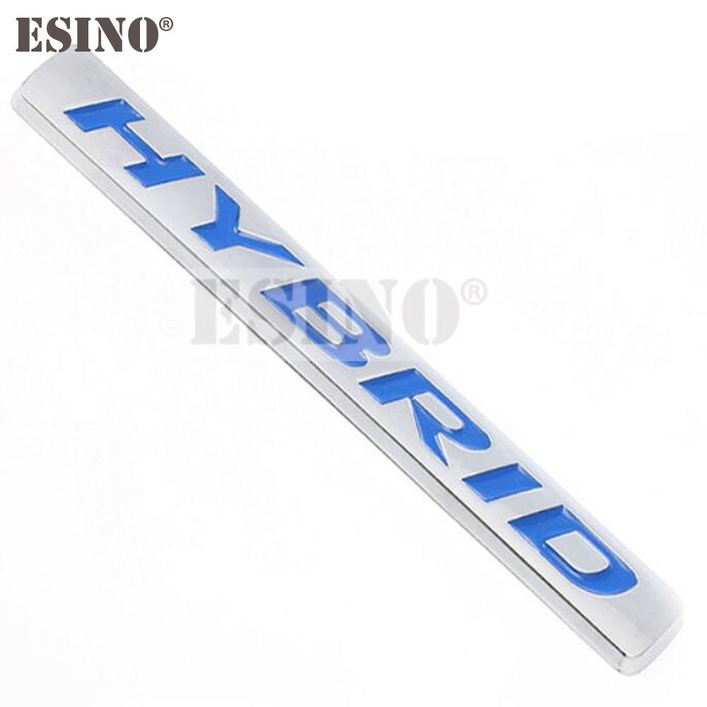 Car Styling Hybrid 3D Rear Trunk Metal Chrome Zinc Alloy Emblem Badge Decal for Toyota Corolla Camry Prius Prado RAV-4 Tundra EA8