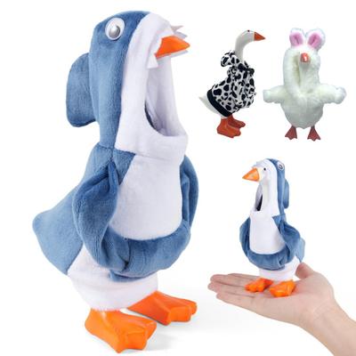 Desk Goose Outfit Plush Animal Hoodie Cow Rabbit Shark Costume Desktop Goose Clothes for 7 Inches Desk Goose Figurines