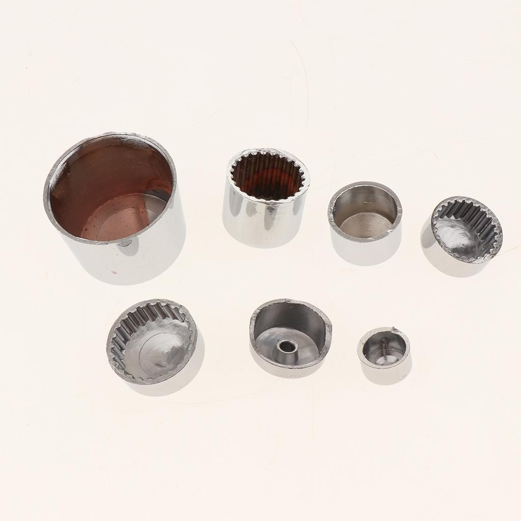 87x Motorcycle Chrome ABS Bolt Toppers Caps