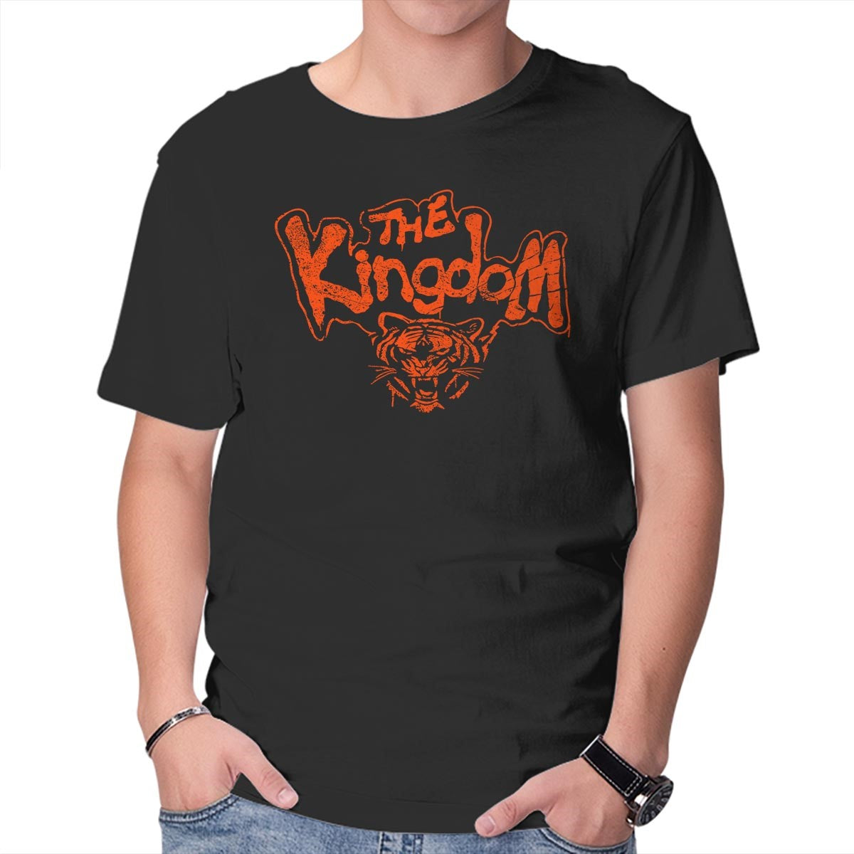 Unisex Crew Neck T-Shirt The Kingdom Graphic Short Sleeve Casual Tee L