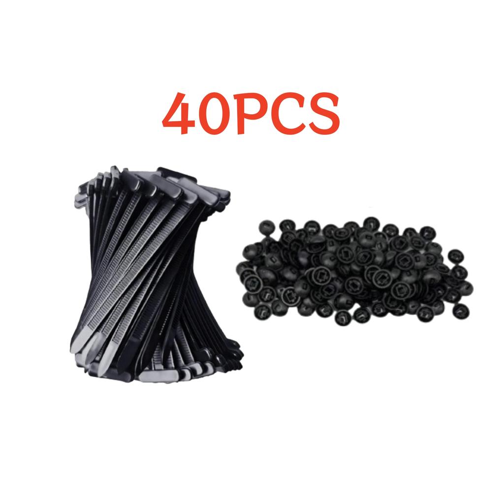 11-111Pcs Nylon Universal Cable Tie Buckle Heavy Duty Self-Locking Zip Ties Holder Fasteners Car Body UV Resistant Zipties