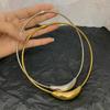 Elegant Metal Necklace Simple Heart Necklace Creative Vintage Choker  Daily