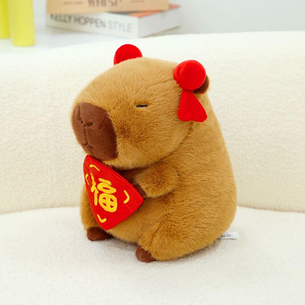 Stuffed Capybara Plush Doll Soft Stuffed Capybara Doll Kawaii Simulation Capybara Toy  Home Decor