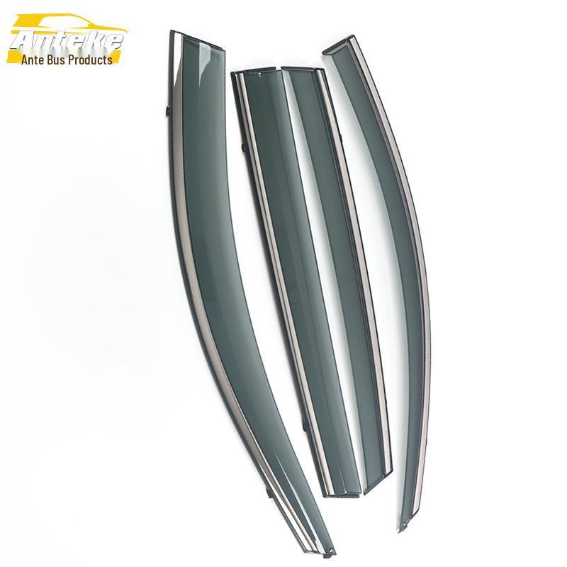 3D Stainless Steel Rain Deflector Trim for Cowin X5: 17 Models Compatible - Bright Strip PC Plastic Shield