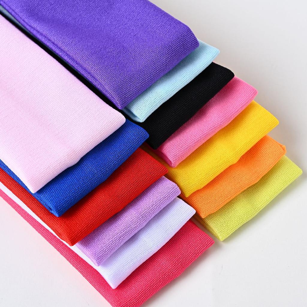 Women Men Solid Running Fitness Yoga Hair Bands Gym Workout Stretch Headbands Summer Sweatband Spa Makeup Hair Accessories