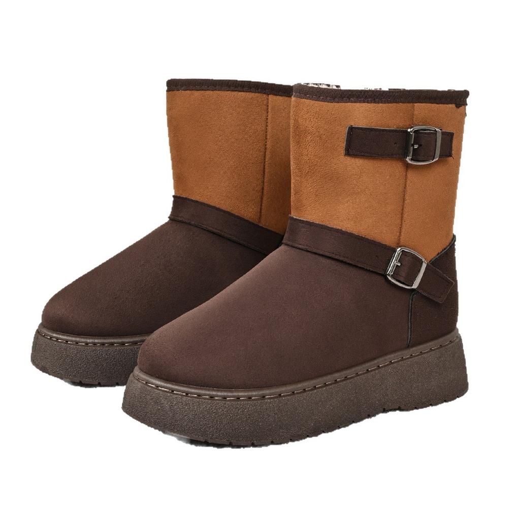 2025 new long boots, piled and thickened high snow boots for women, winter thin warm cotton shoes for women