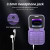 Ny i16 Pro Søt Flipblokk Mobiltelefon Doble SIM-kort 1,77" Skjerm Hurtigtaster Magisk Stemme Svarteliste Mini Boks Mobiltelefon 3,5 mm Jack