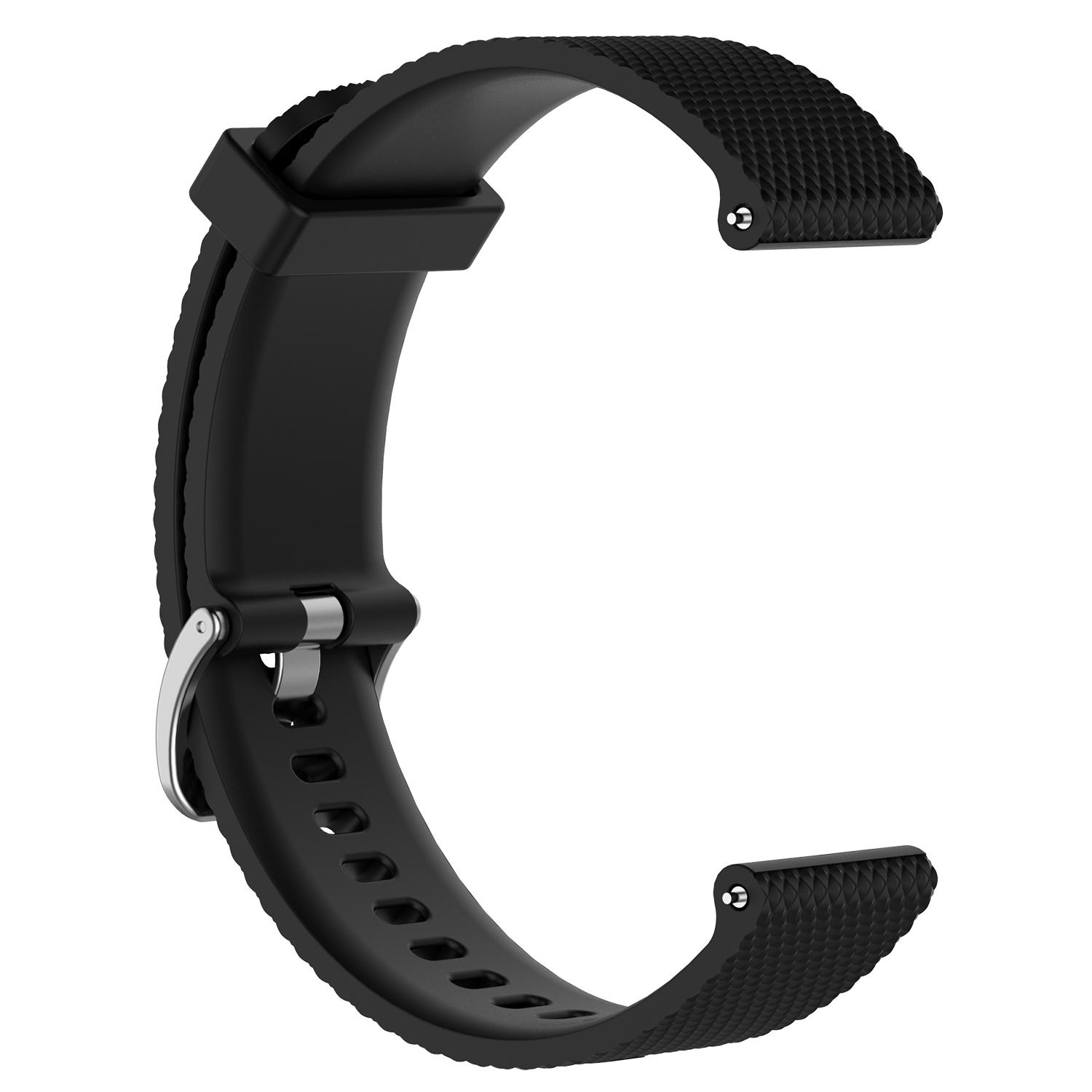 

For Garmin Vivoactive 3/Vivomove HR Sport 20mm Adjustable Silicone Watch Band Replacement Strap (9.1+10.7cm) Pink