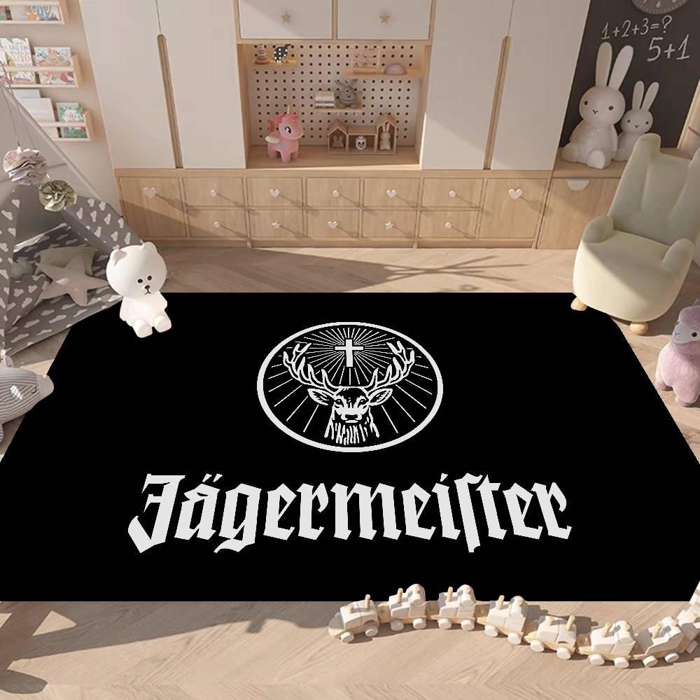 Tappetino J-Jagermeisteres Logo Stile Nordico Camera da Letto Soggiorno Tappetino Casa Balcone Antiscivolo Alfombra