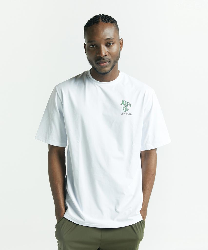 AINIFFON Aio Graphic Semi Short Sleeve White