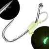 10/20/30Pcs Luminous Live Shrimp Fixing Hook Heavy Duty Metal Barbed Fishhook Freshwater Saltwater Catfish Bass Fishing Hook Fishing Accessories