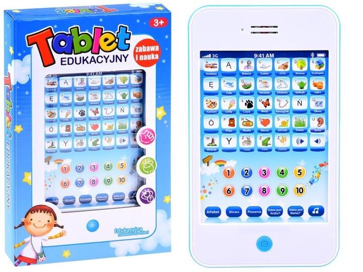 Interaktywny Tablet Edukacyjny Dla Dzieci J.polski Niebieski