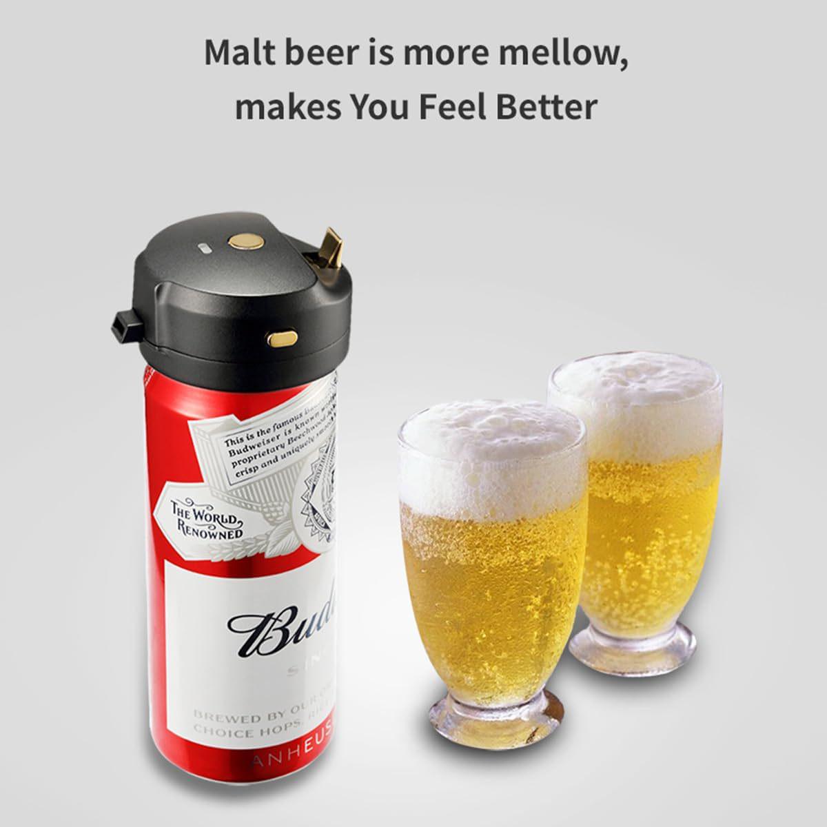 Beer Foam Maker & Cocktail Frother with Bottle Opener - Party Essential чёрный