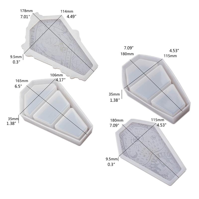Halloween Pumpkin Coffin Storage Box Mold Epoxy Crystal Resin Silicone Mold for DIY Home Decoration Jewelry Storage