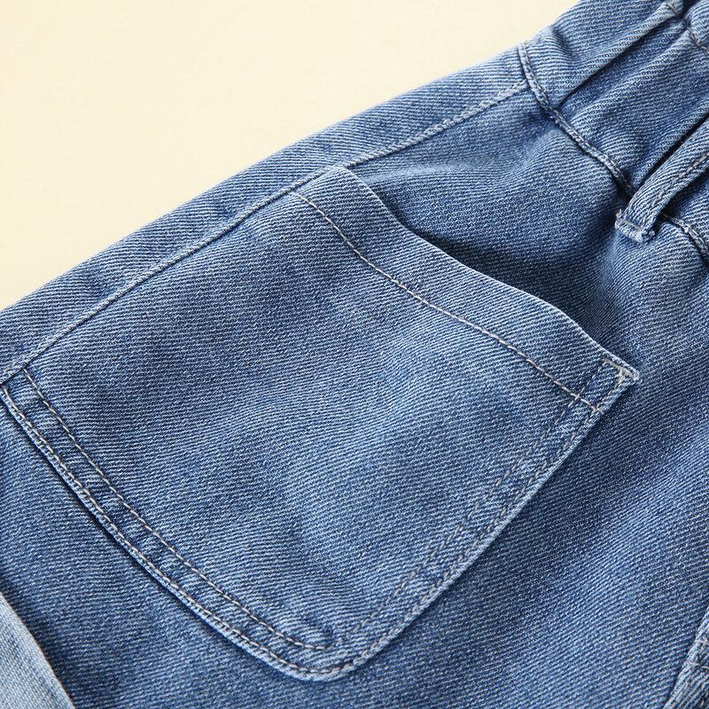 Montagut Girls' Summer Rabbit Pattern Denim Shorts