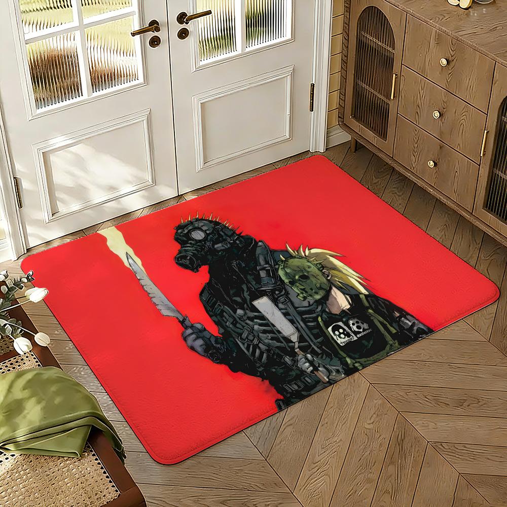Dorohedoro Anime Floor Mat Soft Thickened Absorbent Non-Slip Bedroom Living Room Door Mat Home Decor Flannel Rugs