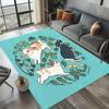 Cute Lop-Eared Rabbit Pattern Area Rug Cartoon Animal Carpet Non-Slip Floor Mat for Living Room Bedroom