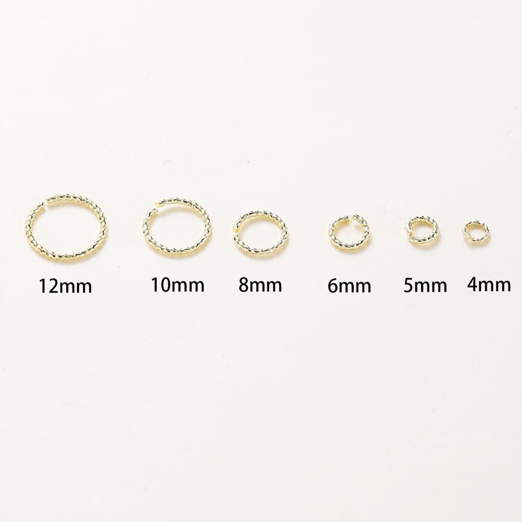 20–50 Stück/Beutel 14K/18K Gold, gedrehte offene Biegeringe, geteilte Verbindungsringe, runde Ringe für DIY-Schmuck, handgefertigtes Zubehör, Großhandel