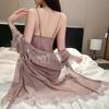 Sexy lingerie sexy lace temptation suspender mesh see-through nightdress hot free uniform set 9018
