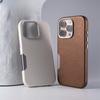 Magnetic Leather Phone Case IPhone 16 15 Pro Max 14 Series Cross Grain Texture Matte Finish Shockproof Scratch Resistant