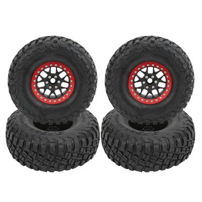 4PCS 1 10 Rubber Remote Control Car Hub Tire Set for Traxxas Trx4 HSP Tamiya Axial SCX10 D90Red