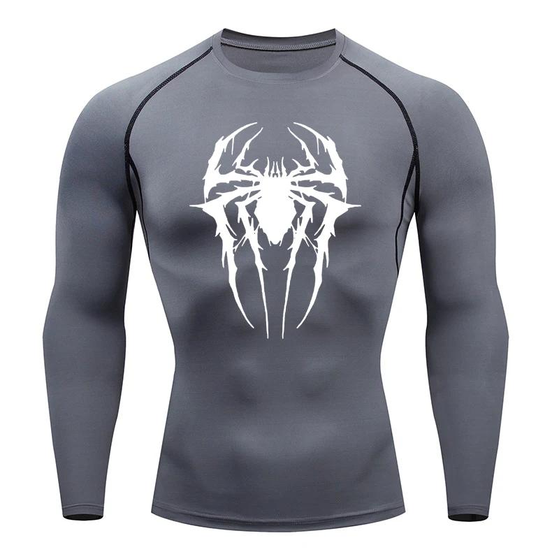 Sportswear Men Gym Compression T Shirt Running Long Sleeve Sports T-shirt Elastic Quick Dry Sport Tops Tee Athletic Shirts Men