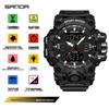 Sanda Multifunctional Waterproof Sports Watch for Outdoor and Student Use with Dual Display and Alarm Clock.