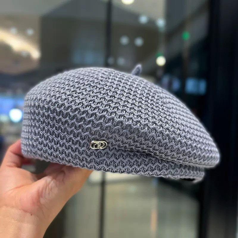 

Берет детский универсальный стиль плиссированный дизайн дышащая шляпа художника Bud серый