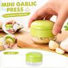 Presse-ail manuel multifonctionnel en acier inoxydable Mini hachoir à ail portable Outil de cuisine domestique pour écraser la pâte d'ail