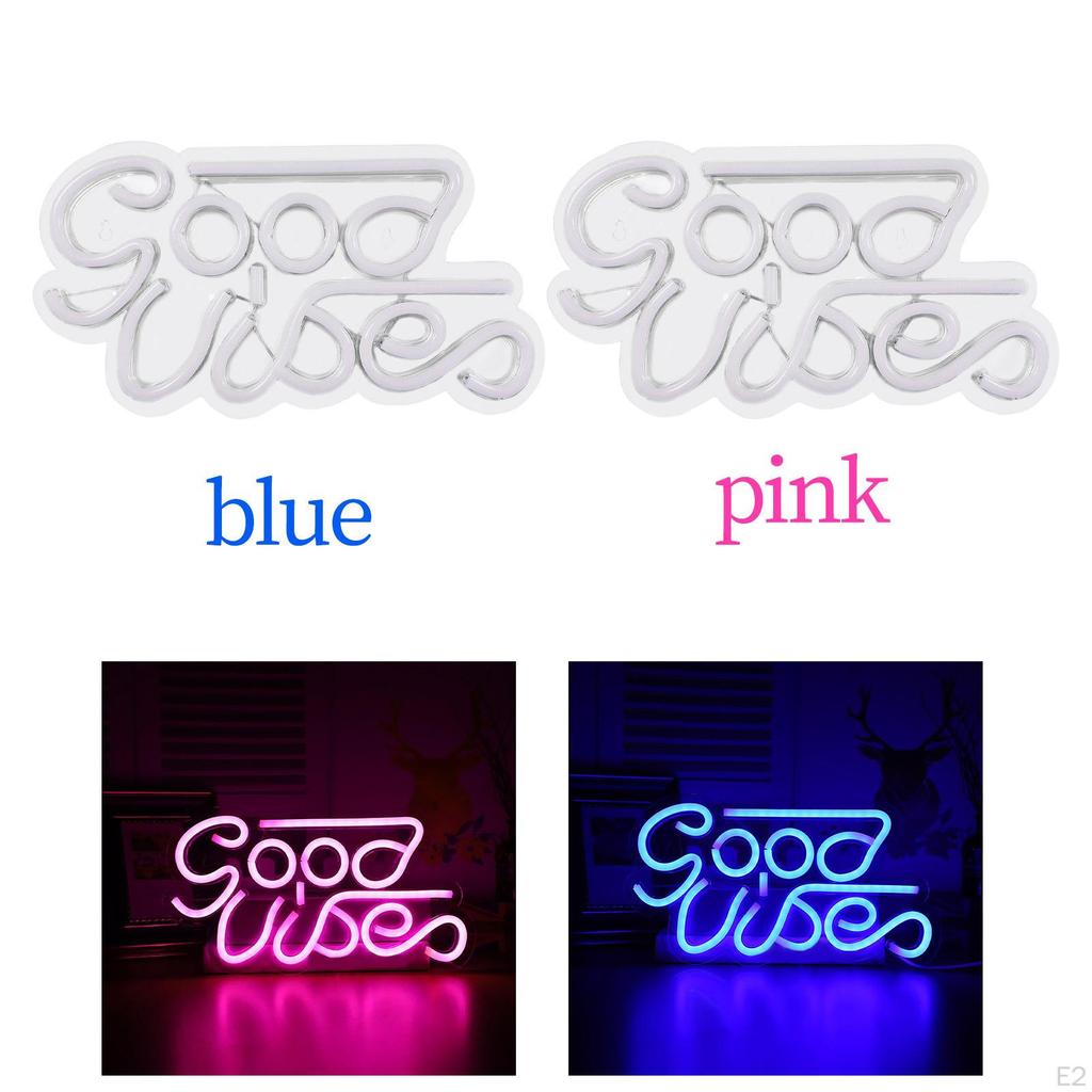 "vibes" Signs Wall USB Powered Lights for Bedroom