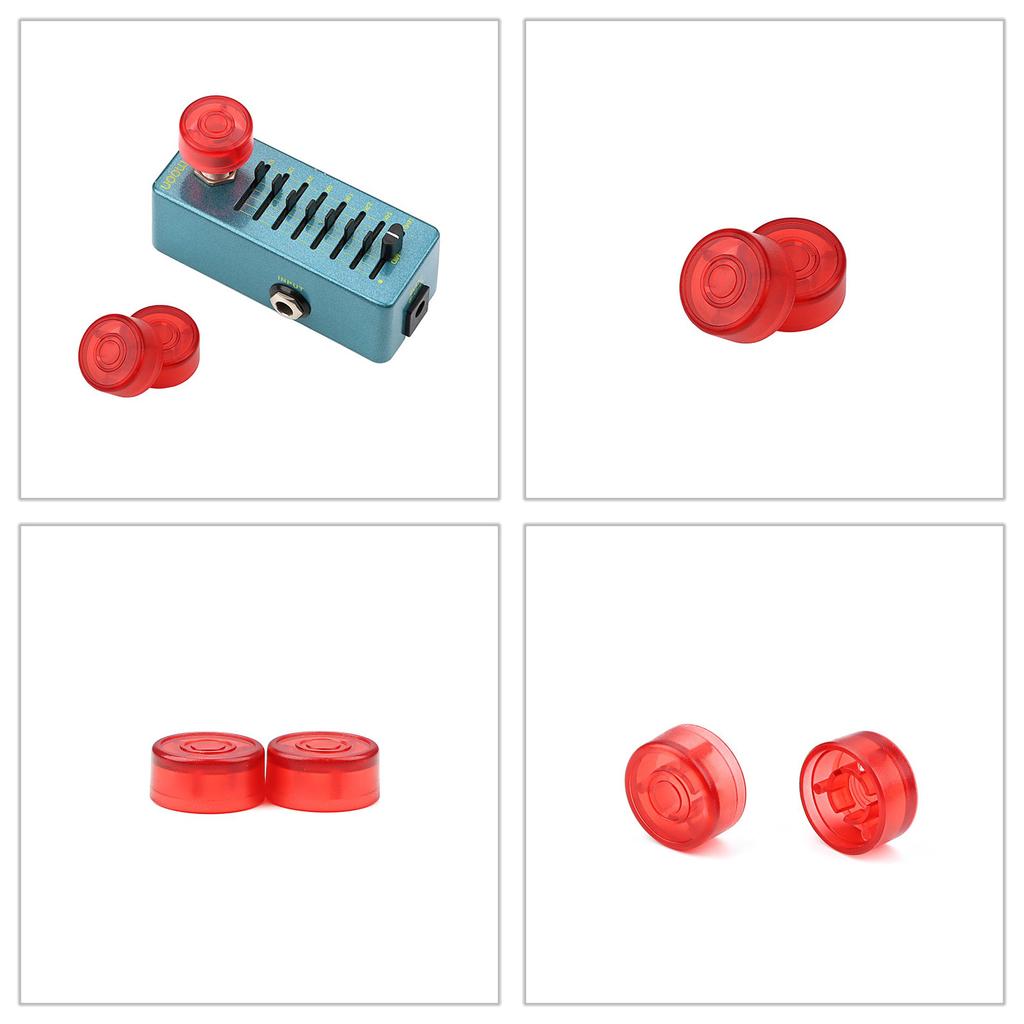 2Pcs Guitar Footswitch Topper Pedal Protection Cap for Guitar Effect Plastic Footswitch Topper Effect Foot Nail Caps