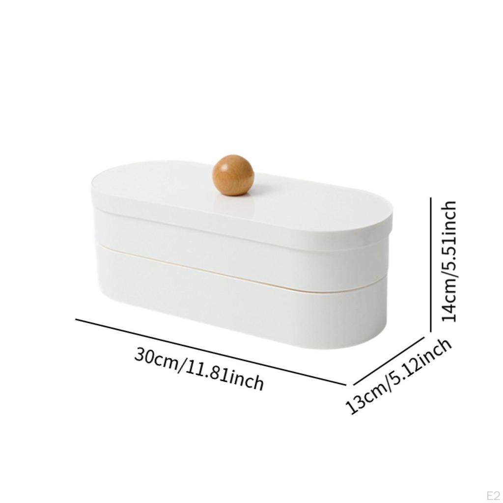 Kunsthandwerk Koffer Schmuck Aufbewahrungsbox 2 Schichten Haargummi Organizer Zubehör für