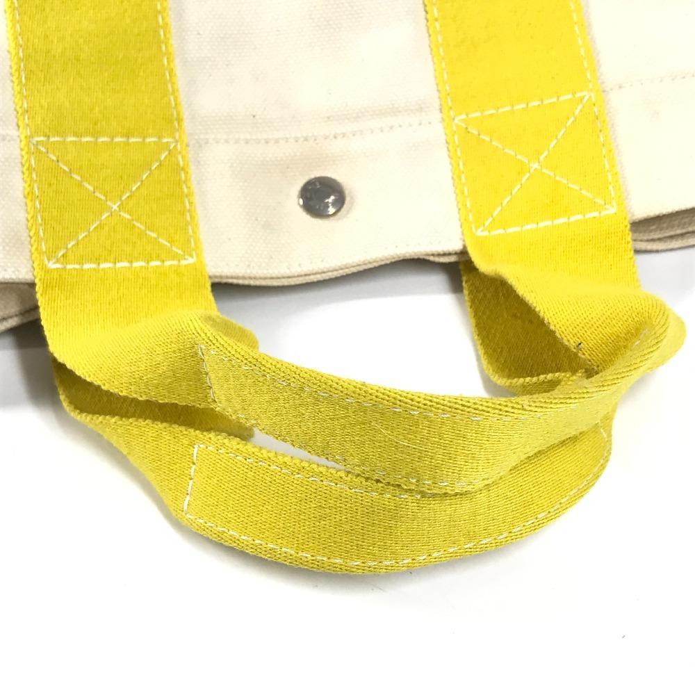 HERMES Bora Bora PM Hand Bag Tote Bag Canvas yellow
