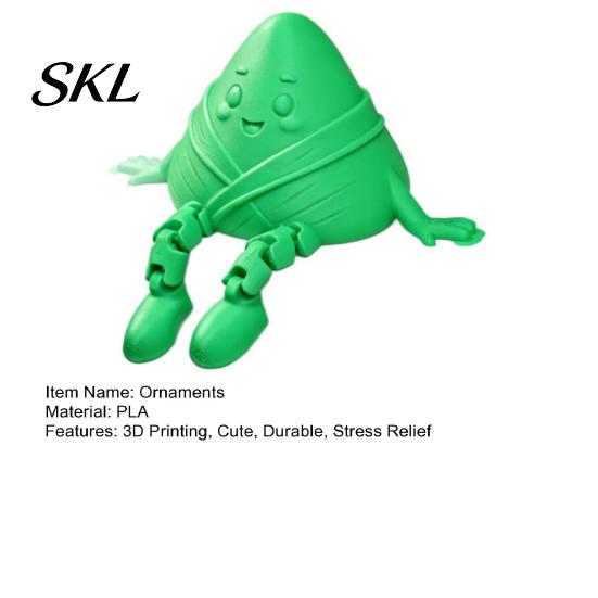 Lazy Pose Doll 3D Printed Zongzi Fidget Toy, Cute Dragon Boat Festival Dumpling Figurine, Squeeze Fun Desktop Accessory Stress Relief Desk Decor