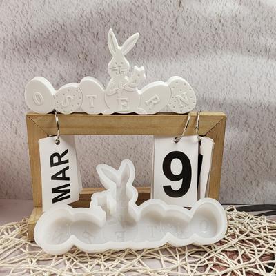 Rabbit Ornament Silicone Mold Easter Decoration Cement Gypsum Mold DIY Handmade Mold