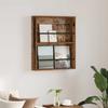 Magazine Rack with Shelf Rustic Wood Finish 60 x 12 x 70 cm Engineered Wood