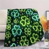 1PC Clover Print FlAannel Blanket, High quality Comfortable for All Seasons, Home Decor, Warmth and Comfort