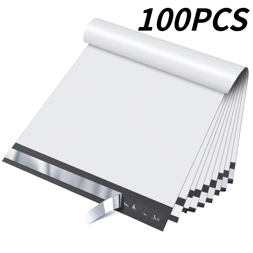 100pcs Waterproof Packaging Bag Sealing Sealed Express Mail Bag For Transportation Mailing