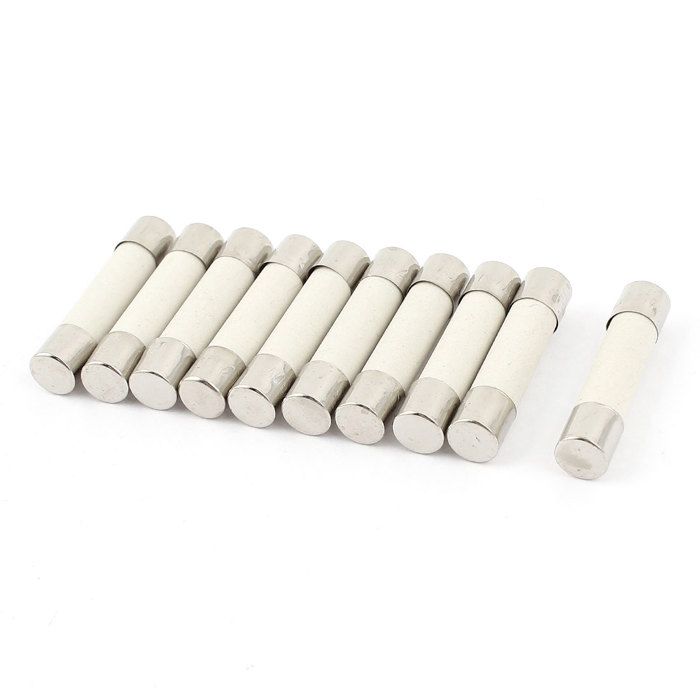 Fusible SOURCING MAP AC 250V 15A 6mmx30mm Coup Rapide Cylindrique Céramique Tube Fusibles 10Pcs